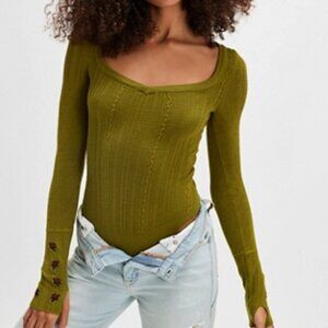 NWT Free People Such a Dreamer Cuff Bodysuit - Size S